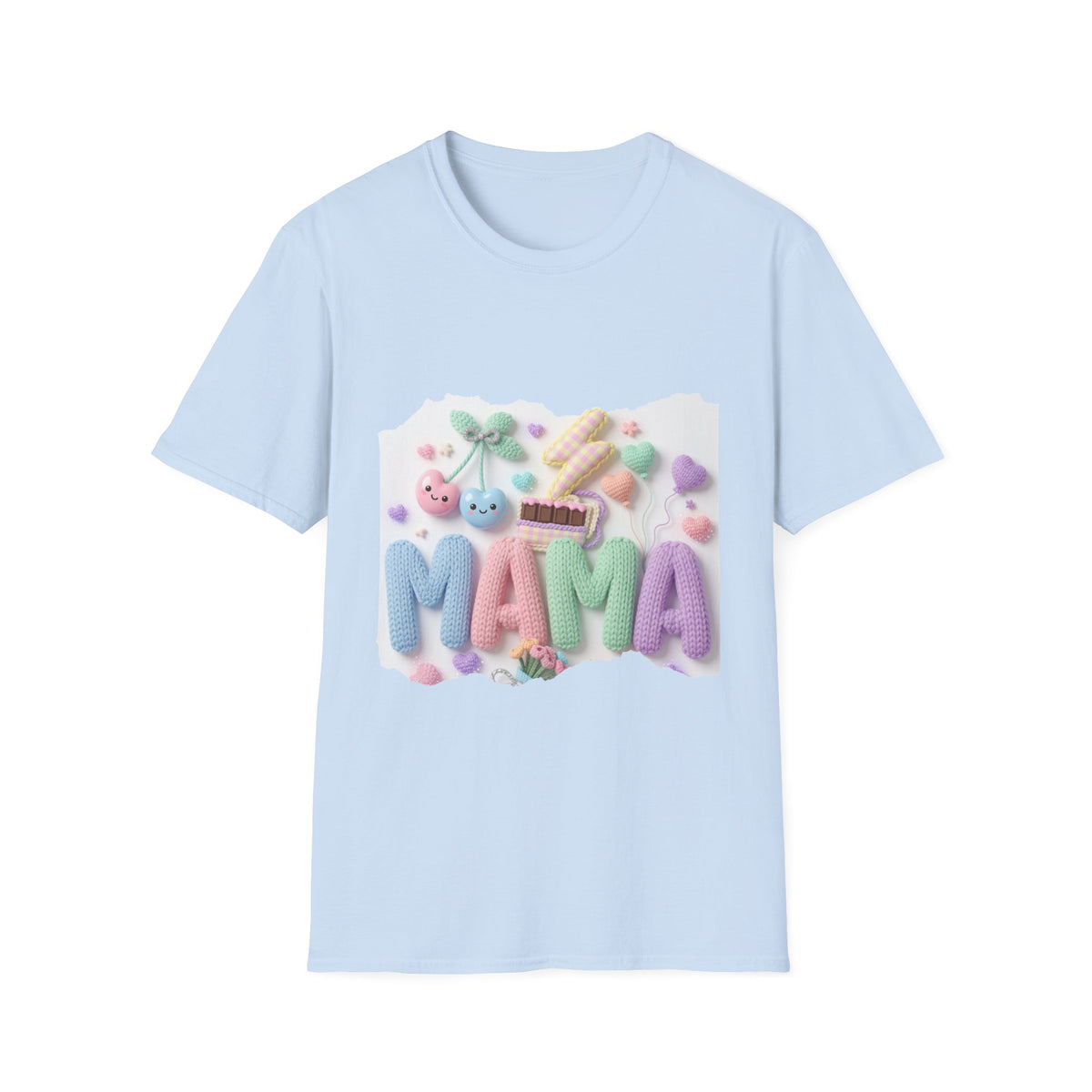 Mama Candy Puff T‑Shirt — Cute Pastel Candy Mom Graphic Tee