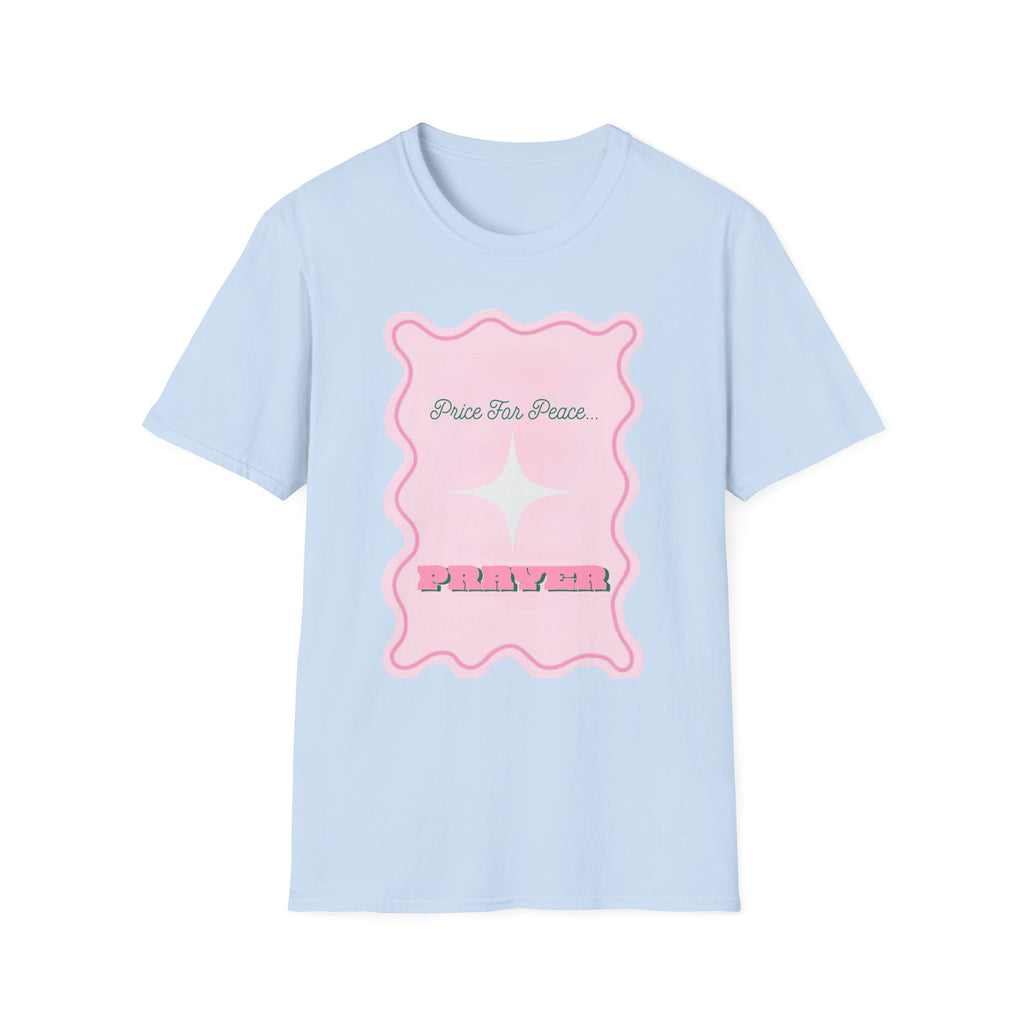 Peace Price Graphic T-Shirt — "Price For Peace" Pink Retro Design