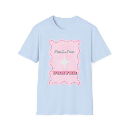 Peace Price Graphic T-Shirt — "Price For Peace" Pink Retro Design