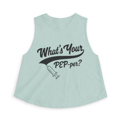 "What's Your PEP-per?" Syringe Women's Crop Top