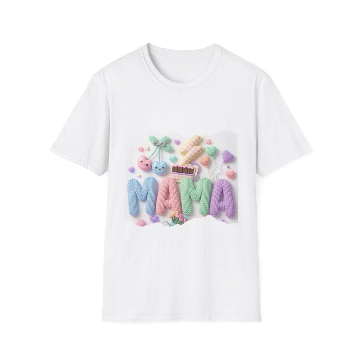 Mama Candy Puff T‑Shirt — Cute Pastel Candy Mom Graphic Tee