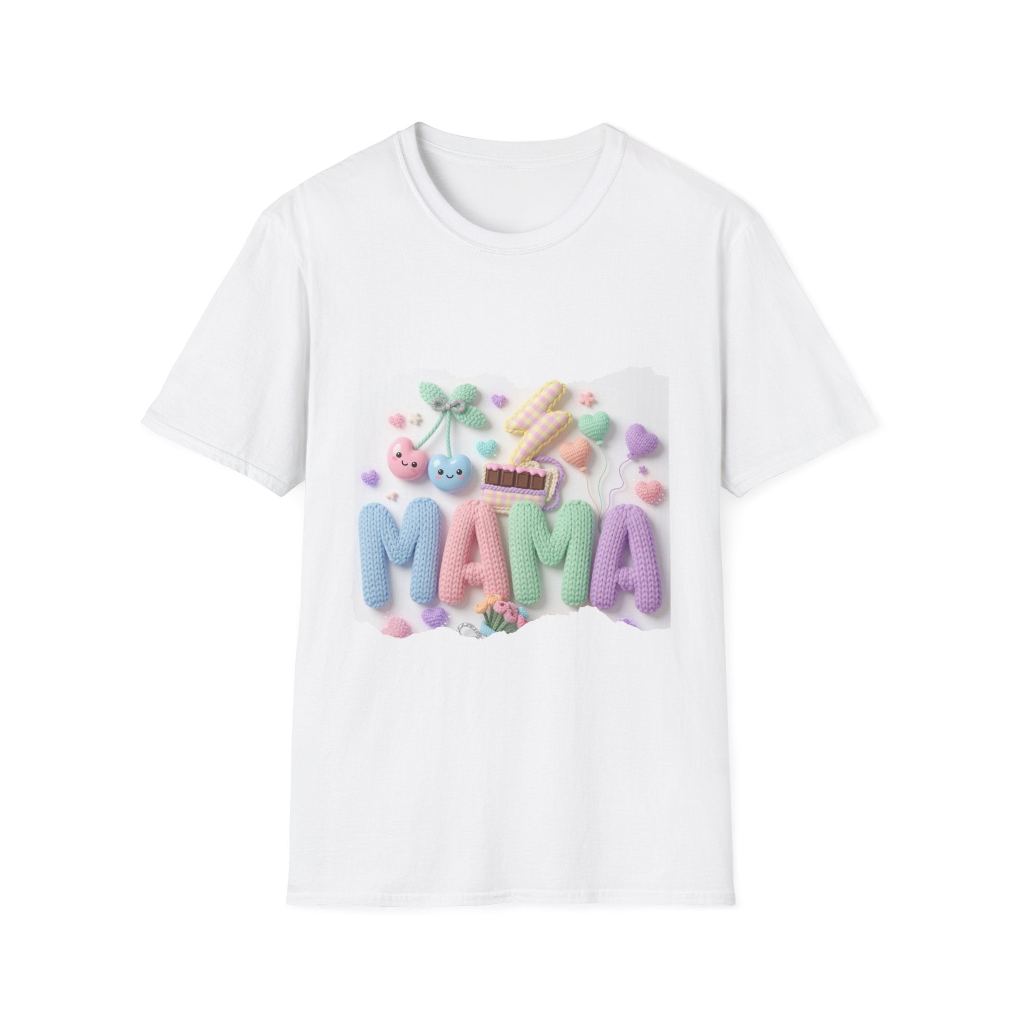 Mama Candy Puff T‑Shirt — Cute Pastel Candy Mom Graphic Tee