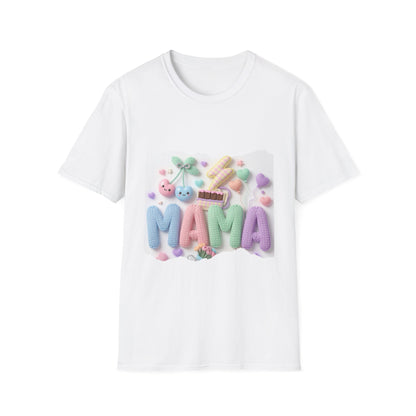 Mama Candy Puff T‑Shirt — Cute Pastel Candy Mom Graphic Tee
