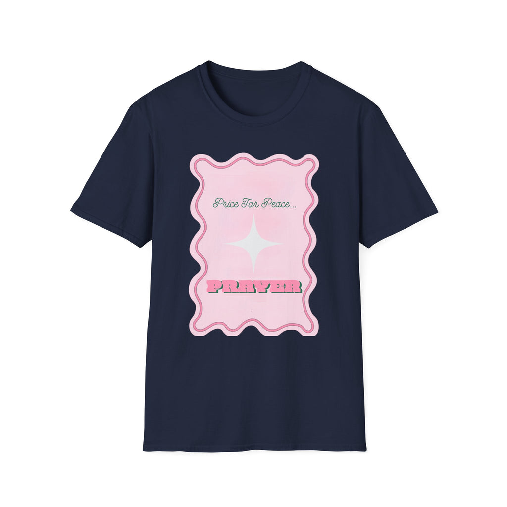 Peace Price Graphic T-Shirt — "Price For Peace" Pink Retro Design