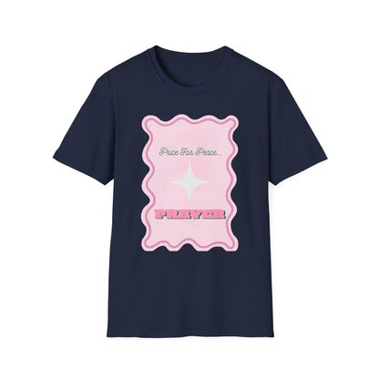 Peace Price Graphic T-Shirt — "Price For Peace" Pink Retro Design
