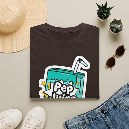 Pep Juice Retro Tee — Cute Cartoon Juice Box Graphic T-Shirt