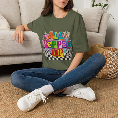 All Pepped Up T-Shirt — Colorful Retro Graphic Tee