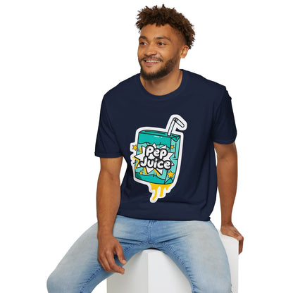 Pep Juice Retro Tee — Cute Cartoon Juice Box Graphic T-Shirt
