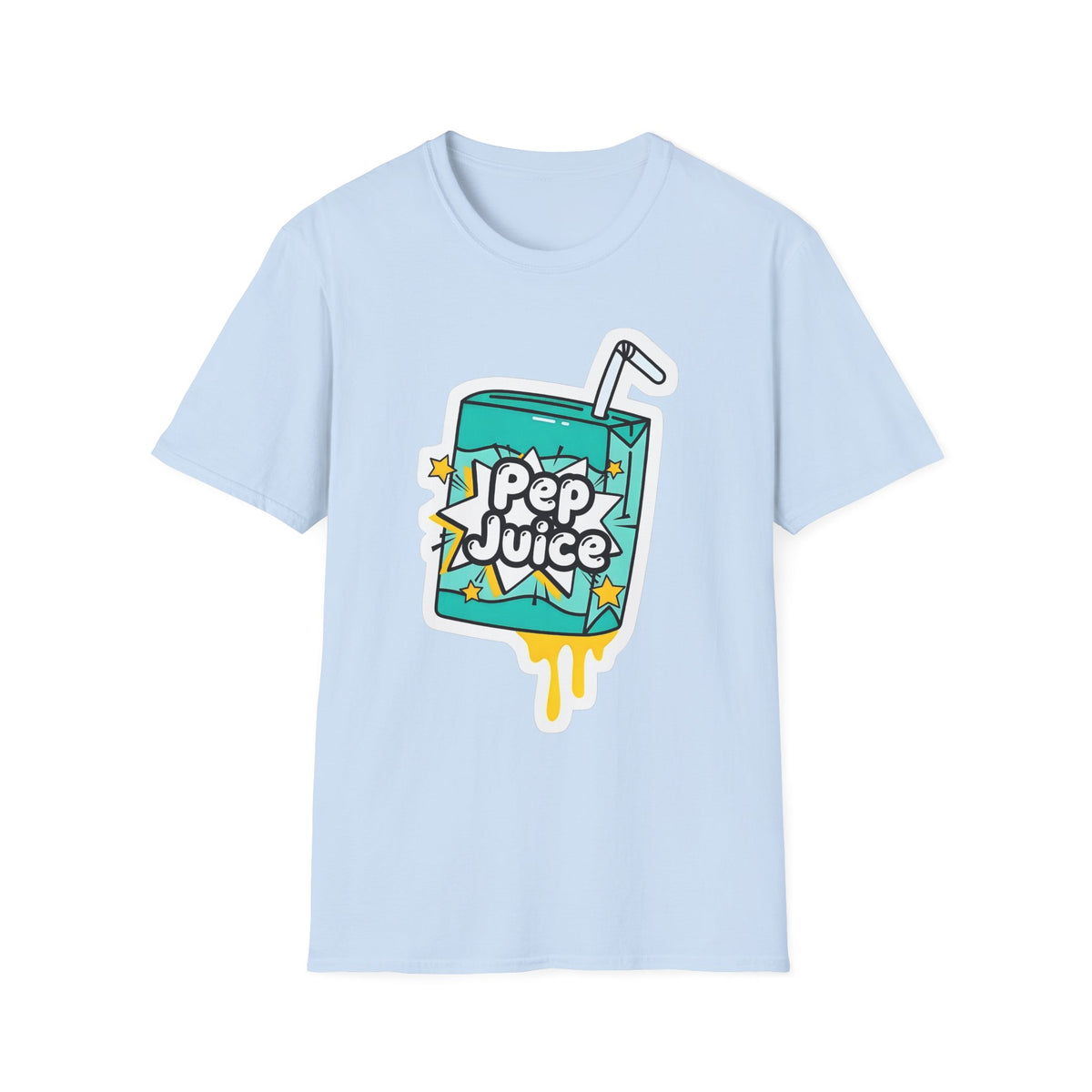 Pep Juice Retro Tee — Cute Cartoon Juice Box Graphic T-Shirt