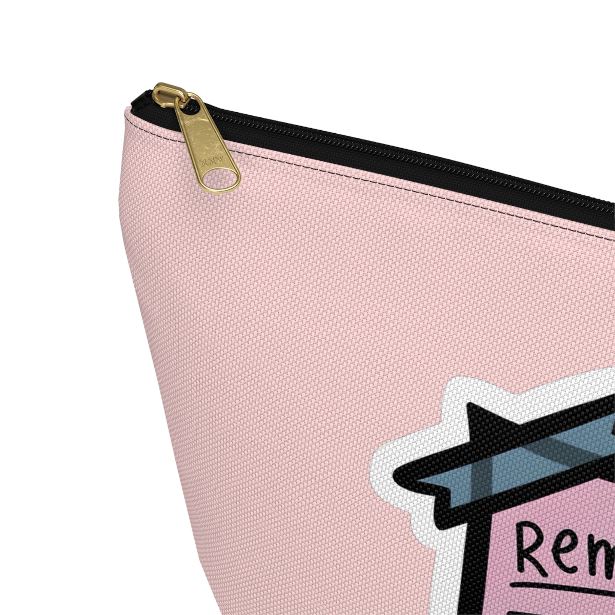 Accessory Pouch — "Reminder: Fill Your Peps" Cute Pink Makeup & Organizer Pouch