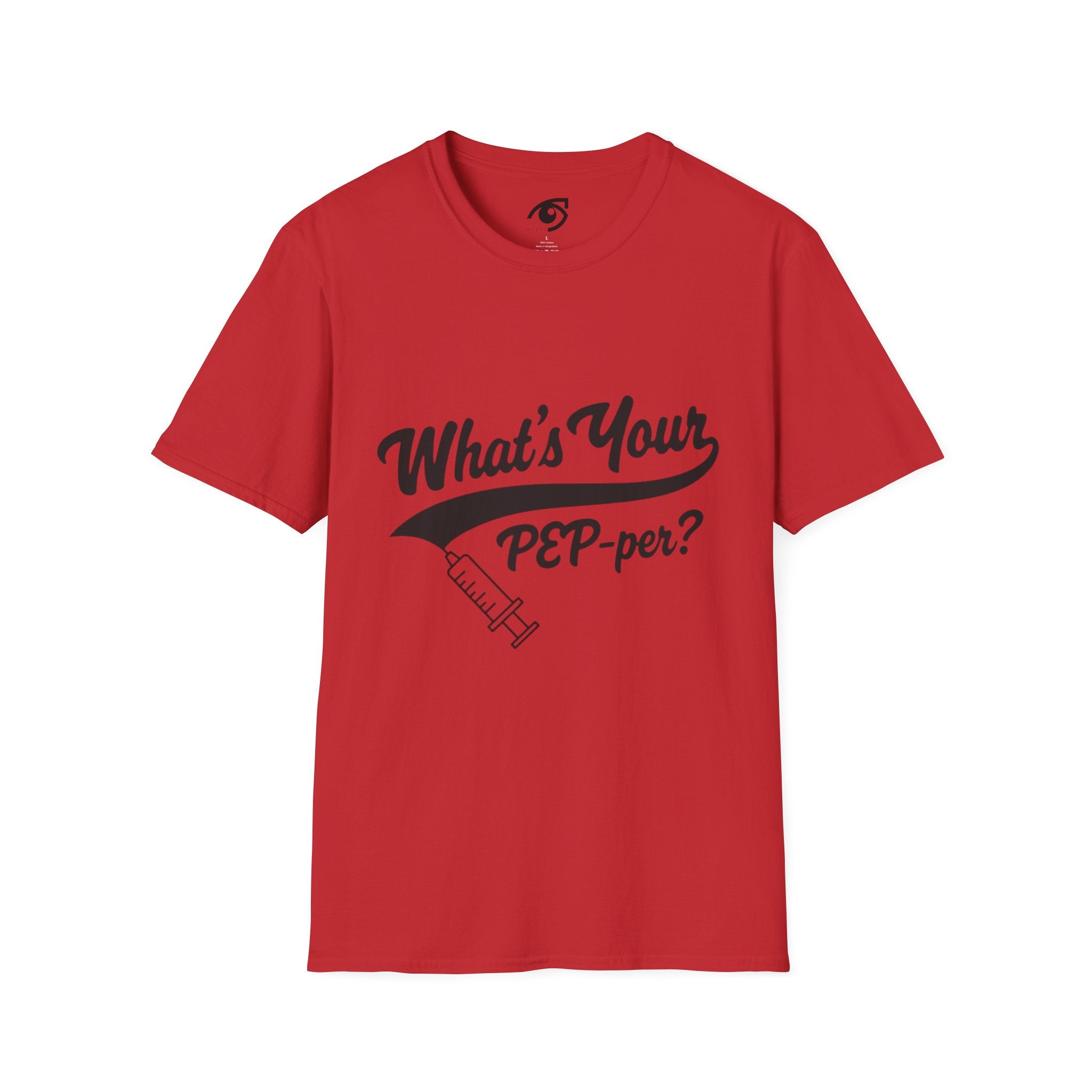 T-Shirt — "What's Your PEP‑per?" Funny Medical Syringe Graphic Tee