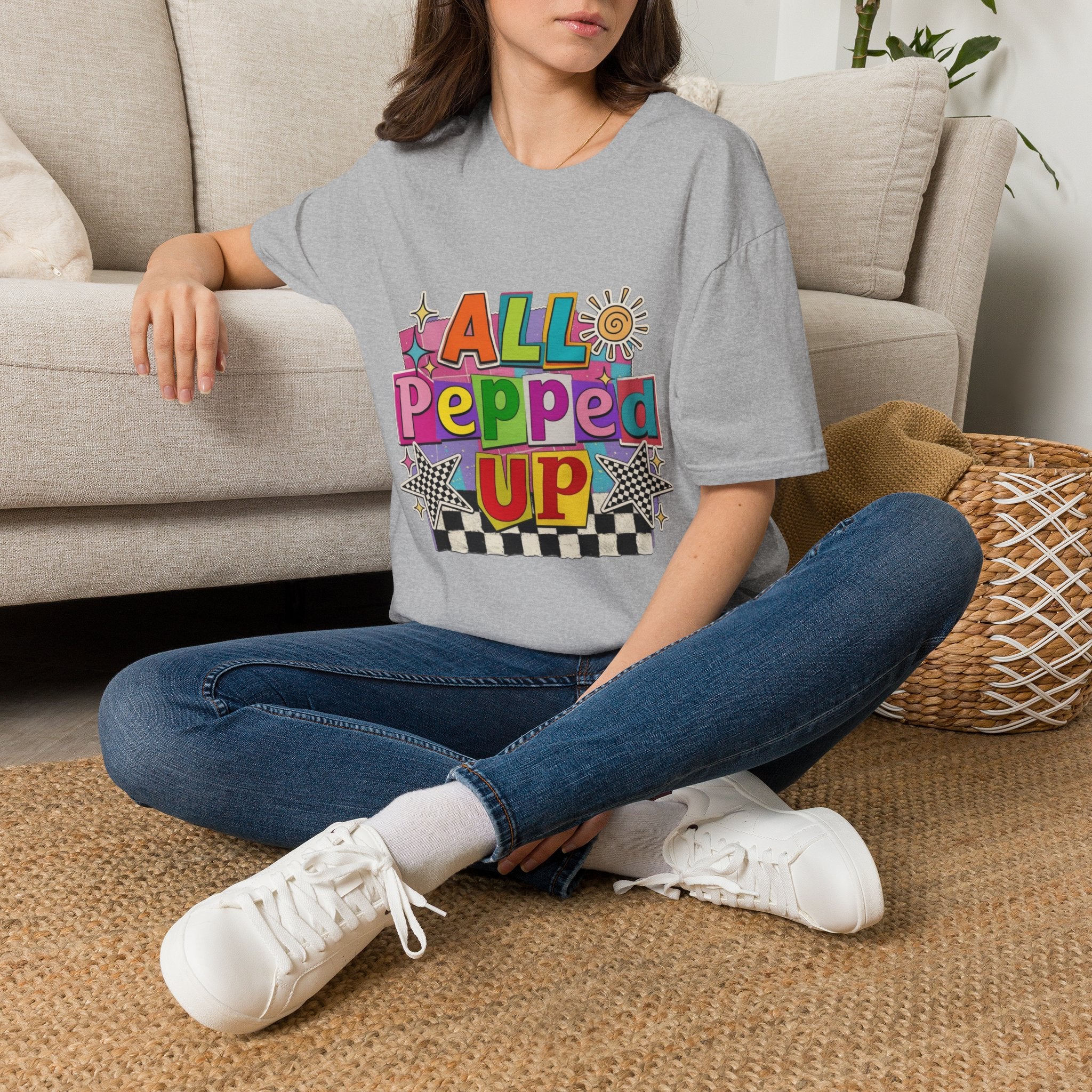 All Pepped Up T-Shirt — Colorful Retro Graphic Tee
