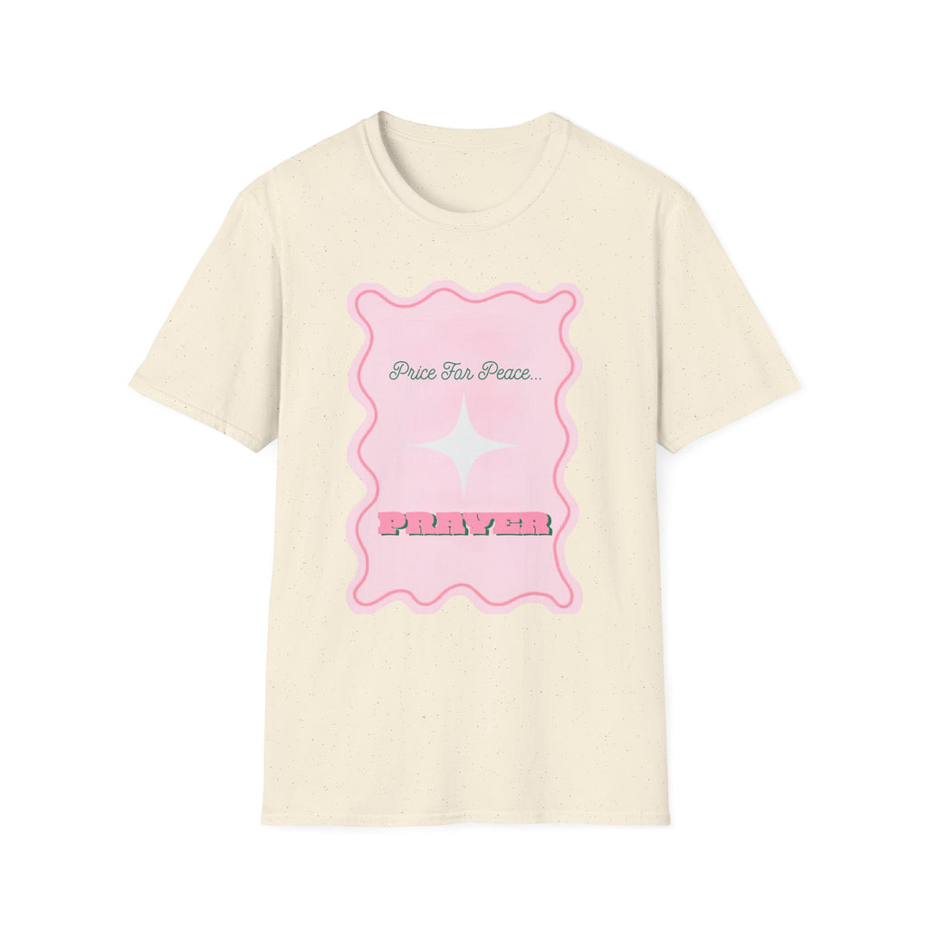Peace Price Graphic T-Shirt — "Price For Peace" Pink Retro Design
