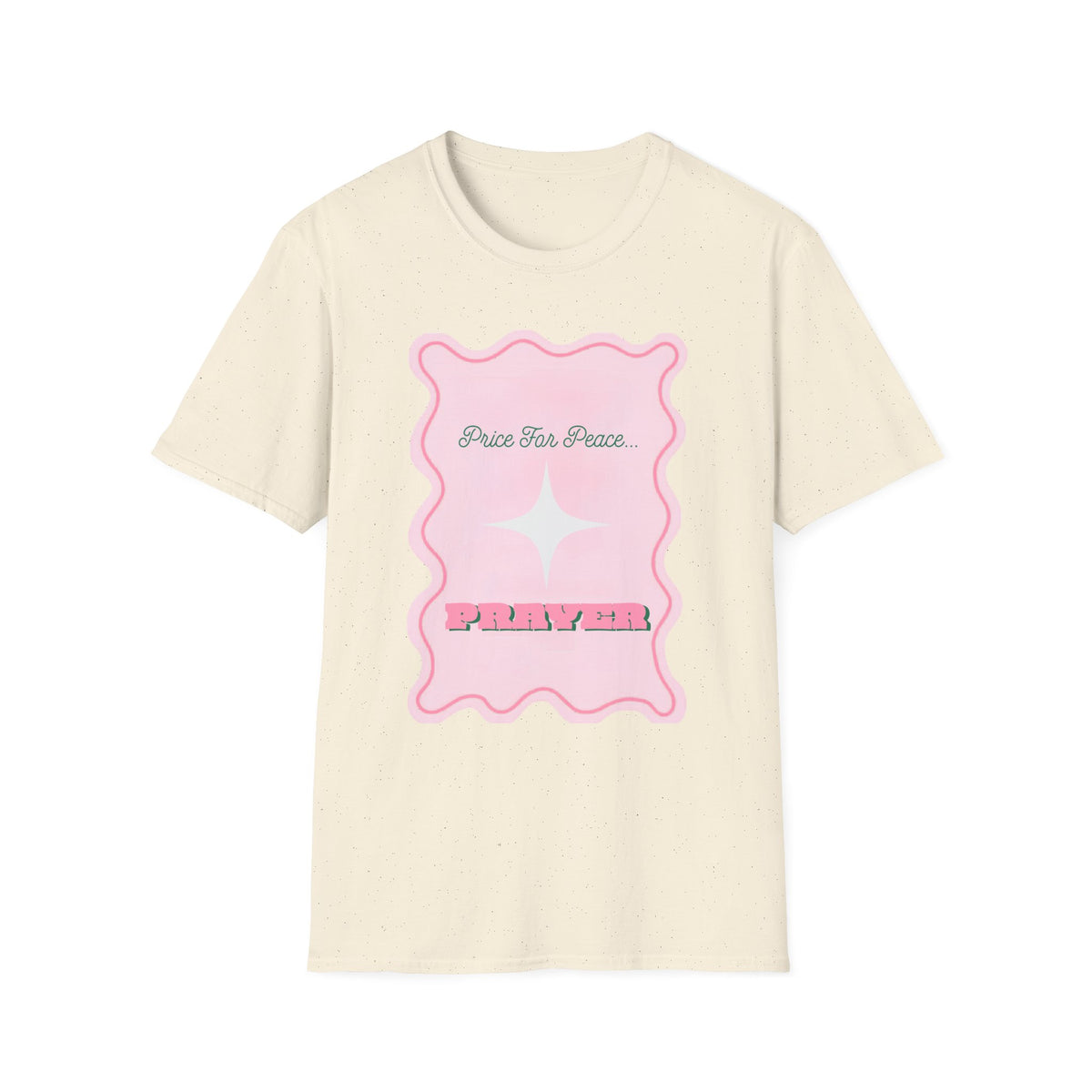Peace Price Graphic T-Shirt — "Price For Peace" Pink Retro Design
