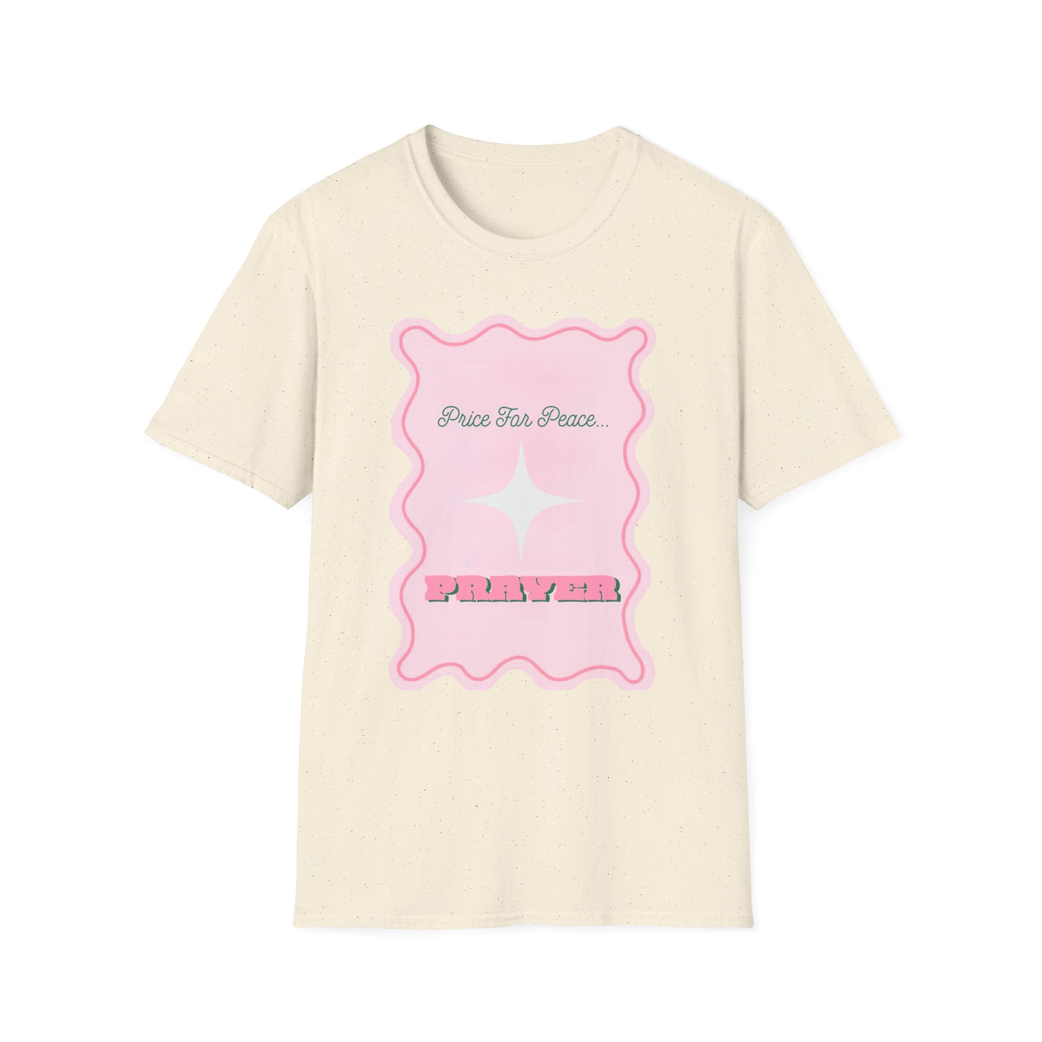 Peace Price Graphic T-Shirt — "Price For Peace" Pink Retro Design