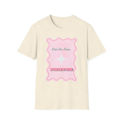 Peace Price Graphic T-Shirt — "Price For Peace" Pink Retro Design