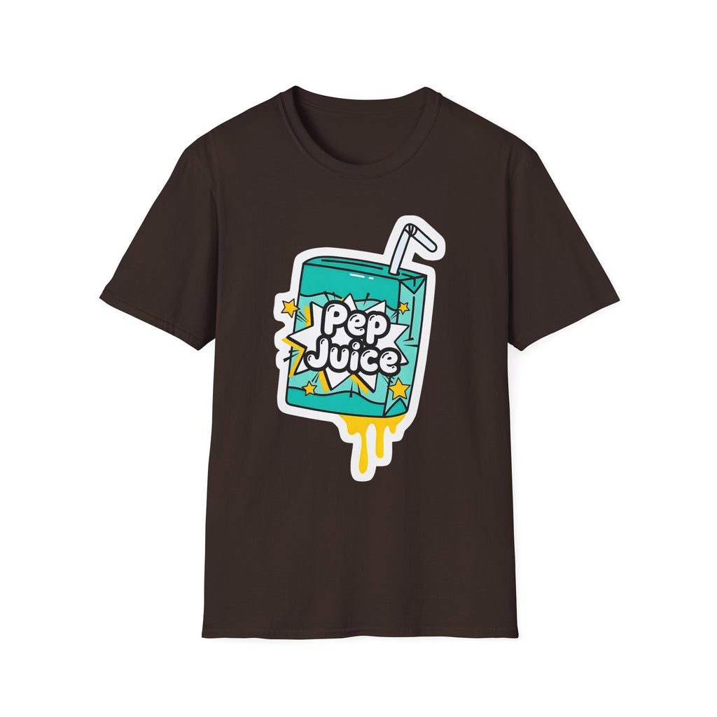 Pep Juice Retro Tee — Cute Cartoon Juice Box Graphic T-Shirt
