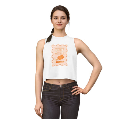 DGAF Mood Crop Top — Retro Orange Popsicle Graphic Women's Tank