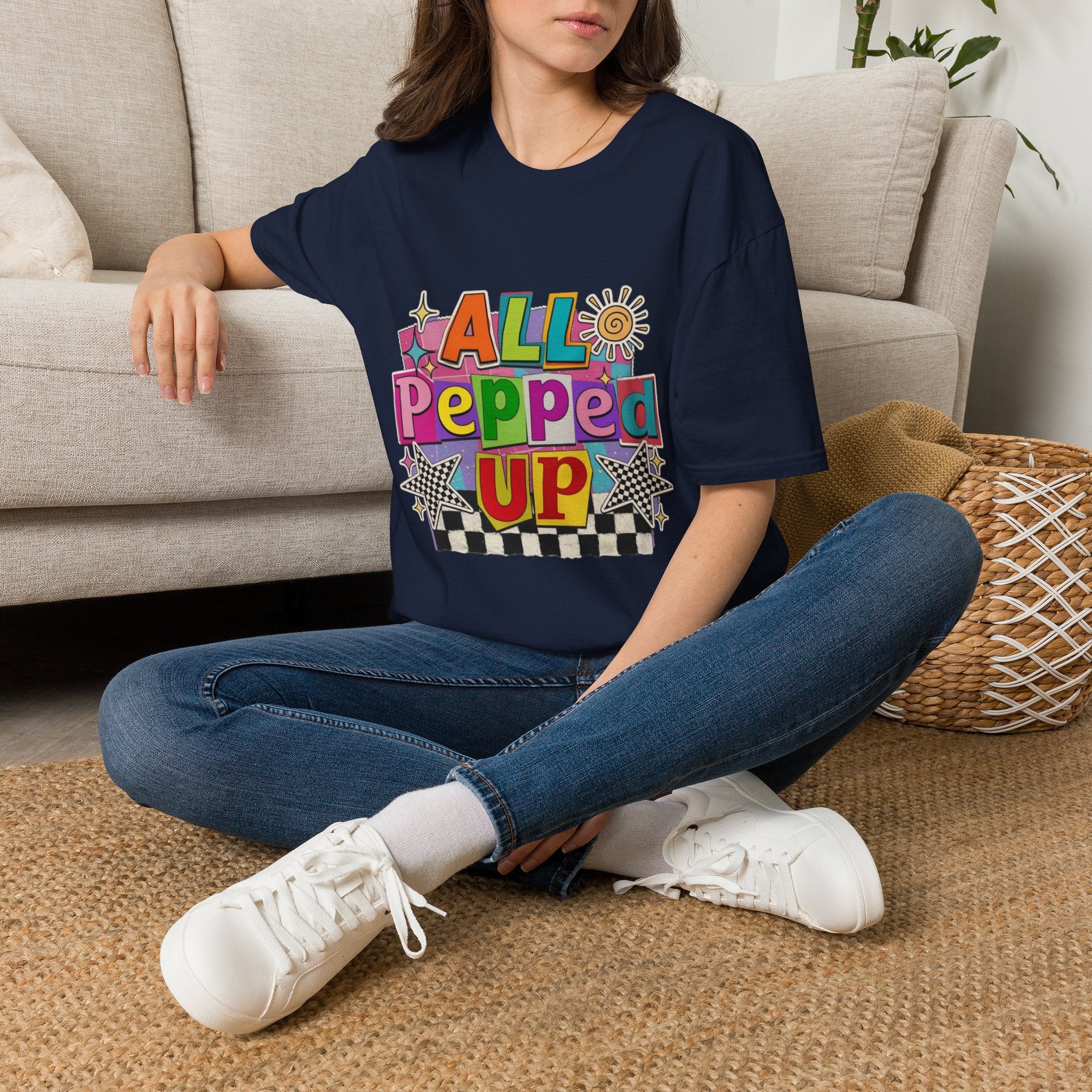 All Pepped Up T-Shirt — Colorful Retro Graphic Tee