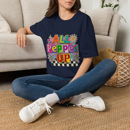 All Pepped Up T-Shirt — Colorful Retro Graphic Tee