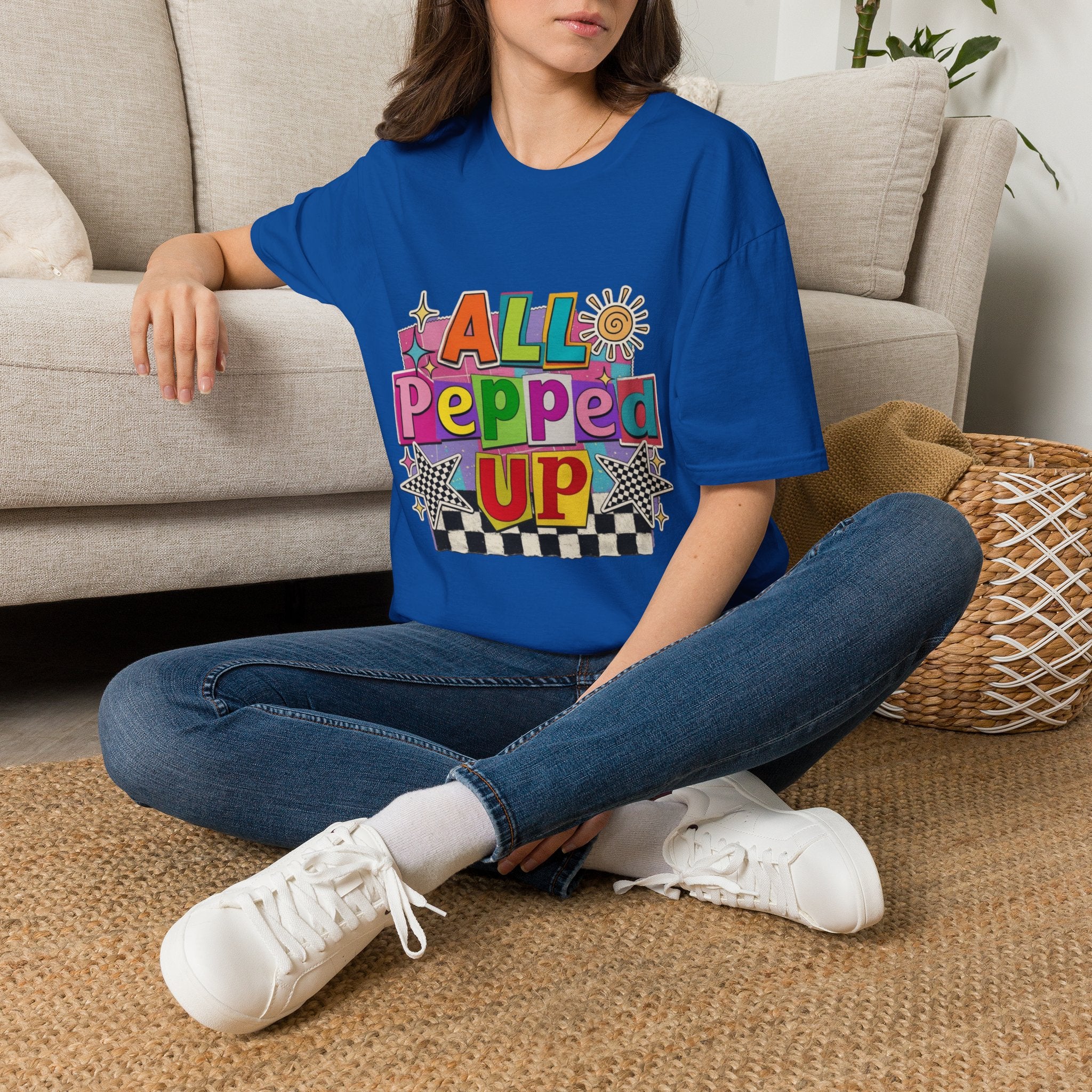 All Pepped Up T-Shirt — Colorful Retro Graphic Tee