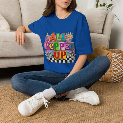 All Pepped Up T-Shirt — Colorful Retro Graphic Tee