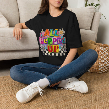 All Pepped Up T-Shirt — Colorful Retro Graphic Tee
