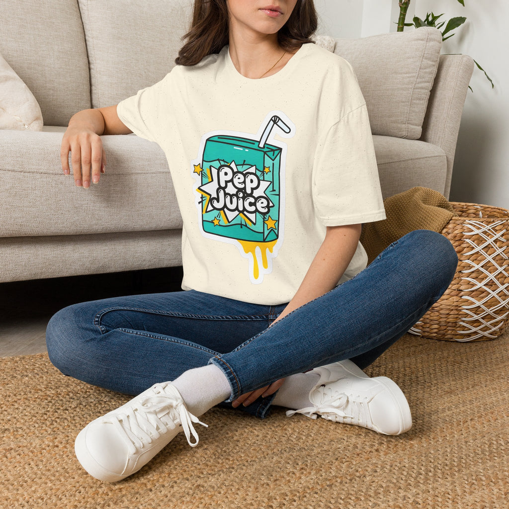 Pep Juice Retro Tee — Cute Cartoon Juice Box Graphic T-Shirt