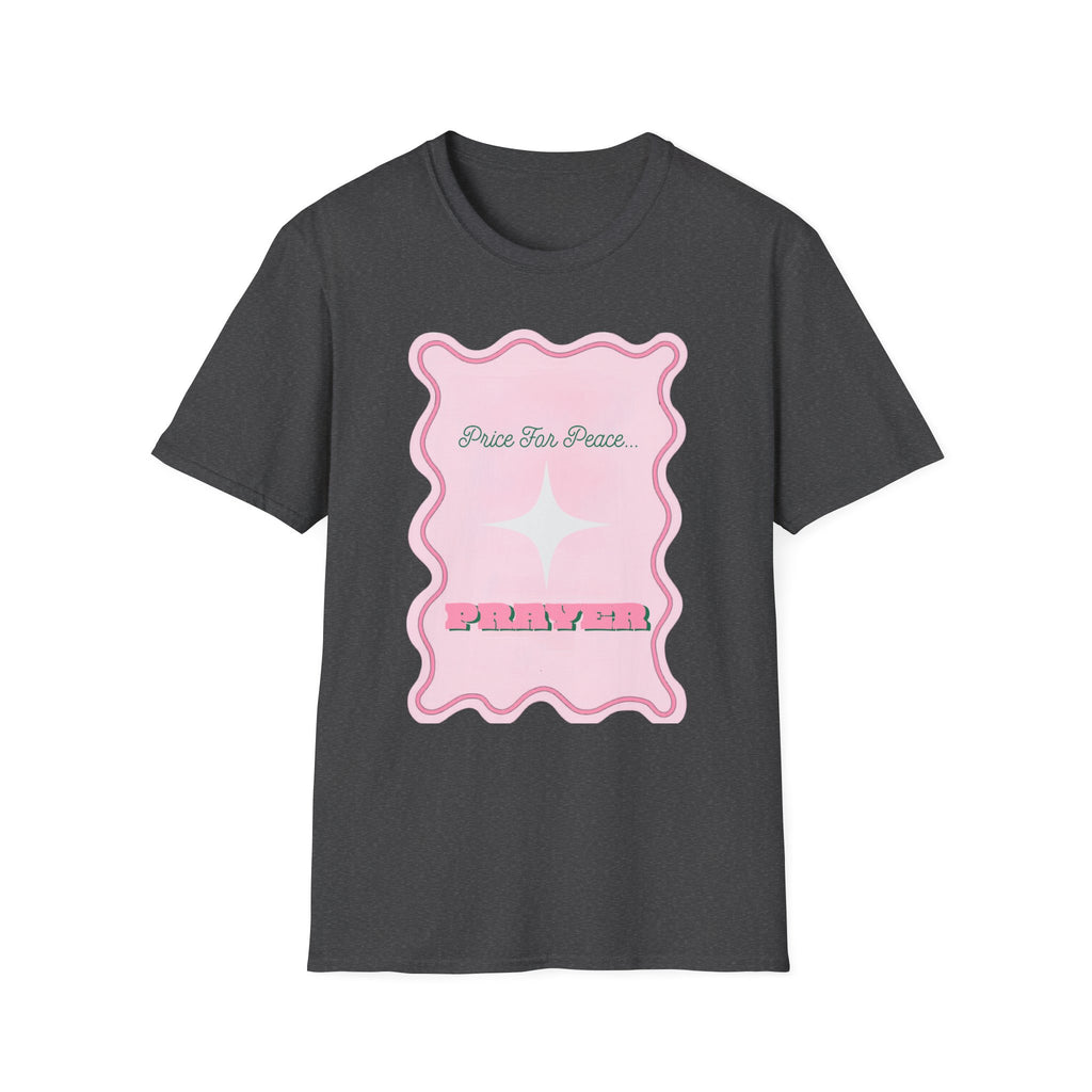 Peace Price Graphic T-Shirt — "Price For Peace" Pink Retro Design