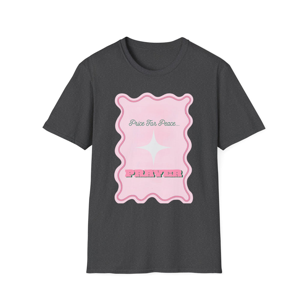 Peace Price Graphic T-Shirt — "Price For Peace" Pink Retro Design