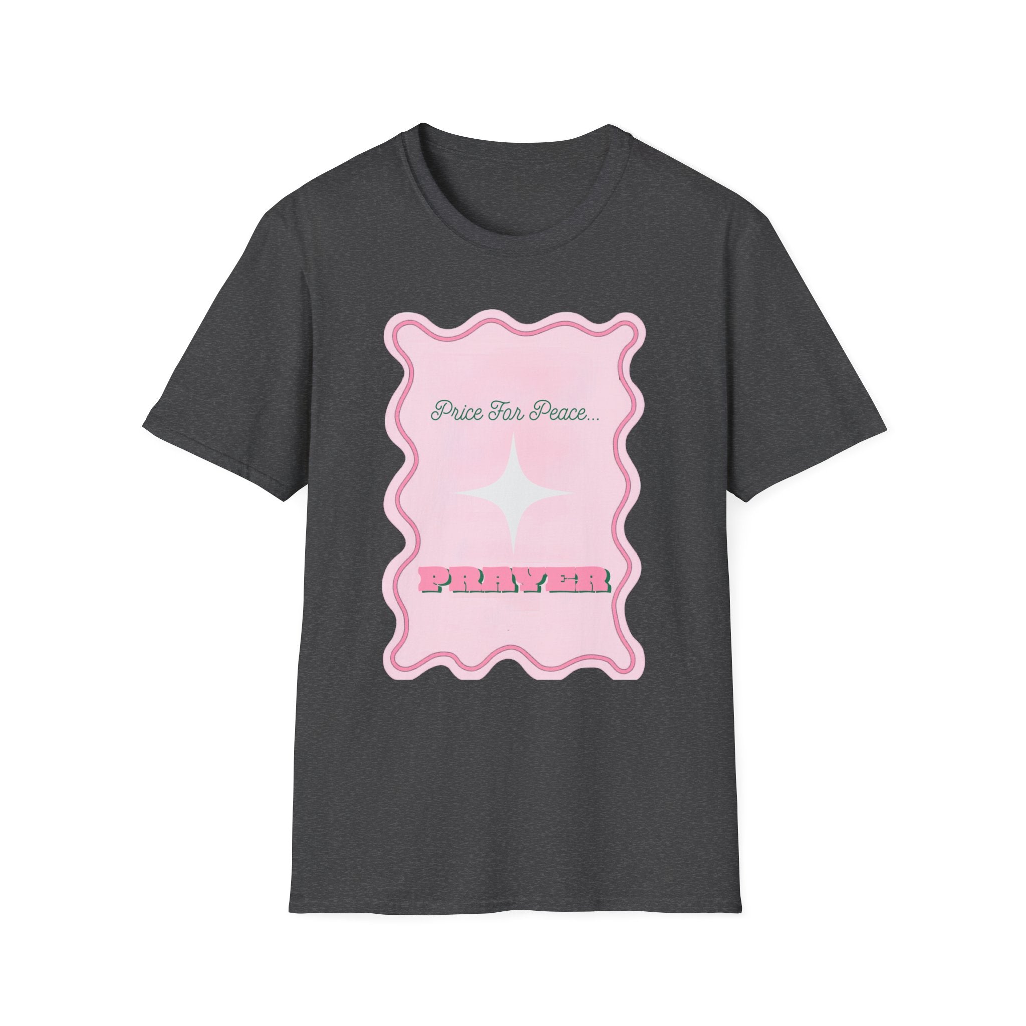 Peace Price Graphic T-Shirt — "Price For Peace" Pink Retro Design