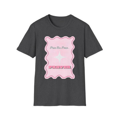 Peace Price Graphic T-Shirt — "Price For Peace" Pink Retro Design