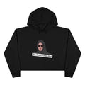 Crop Hoodie — 'She Doesn't Even Pep!' Minimalist Graphic Cropped Hoodie