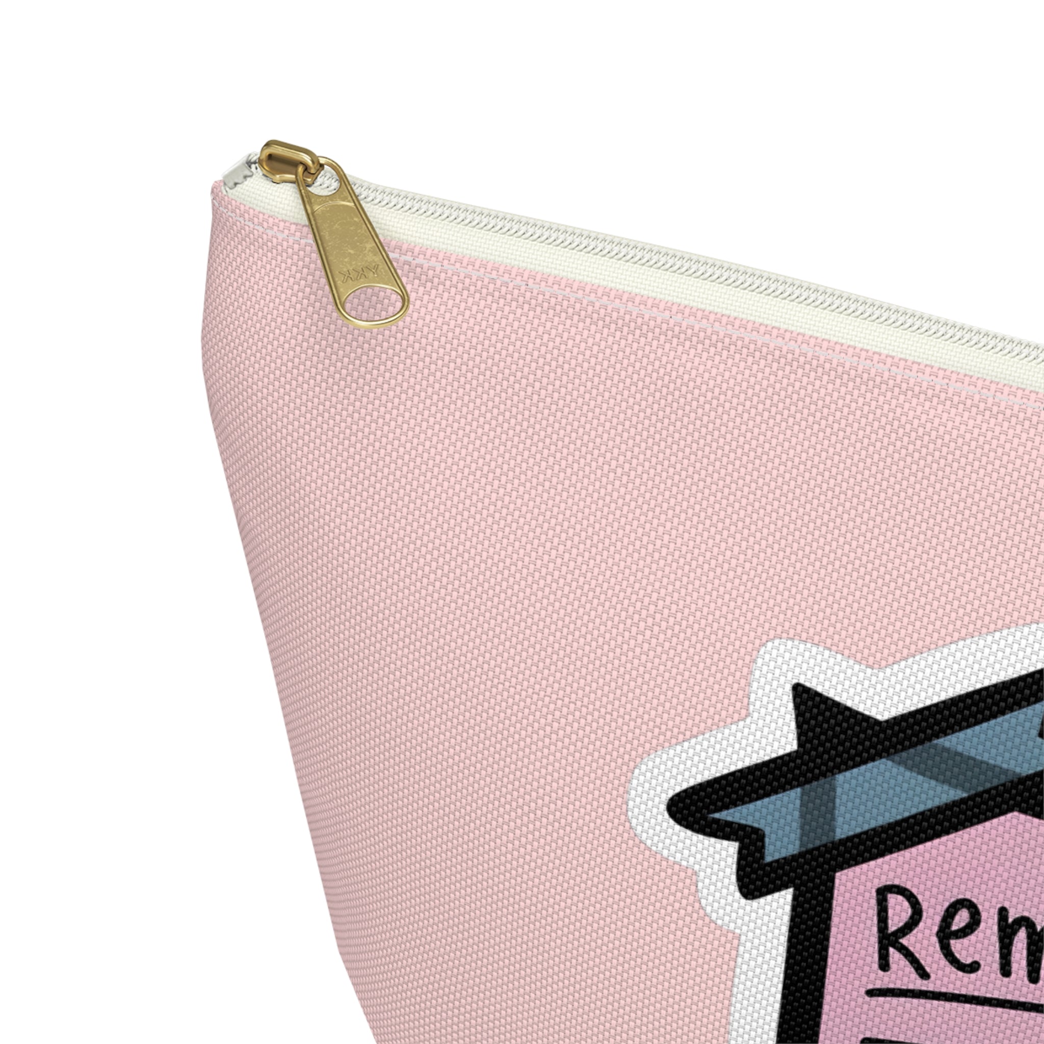 Accessory Pouch — "Reminder: Fill Your Peps" Cute Pink Makeup & Organizer Pouch