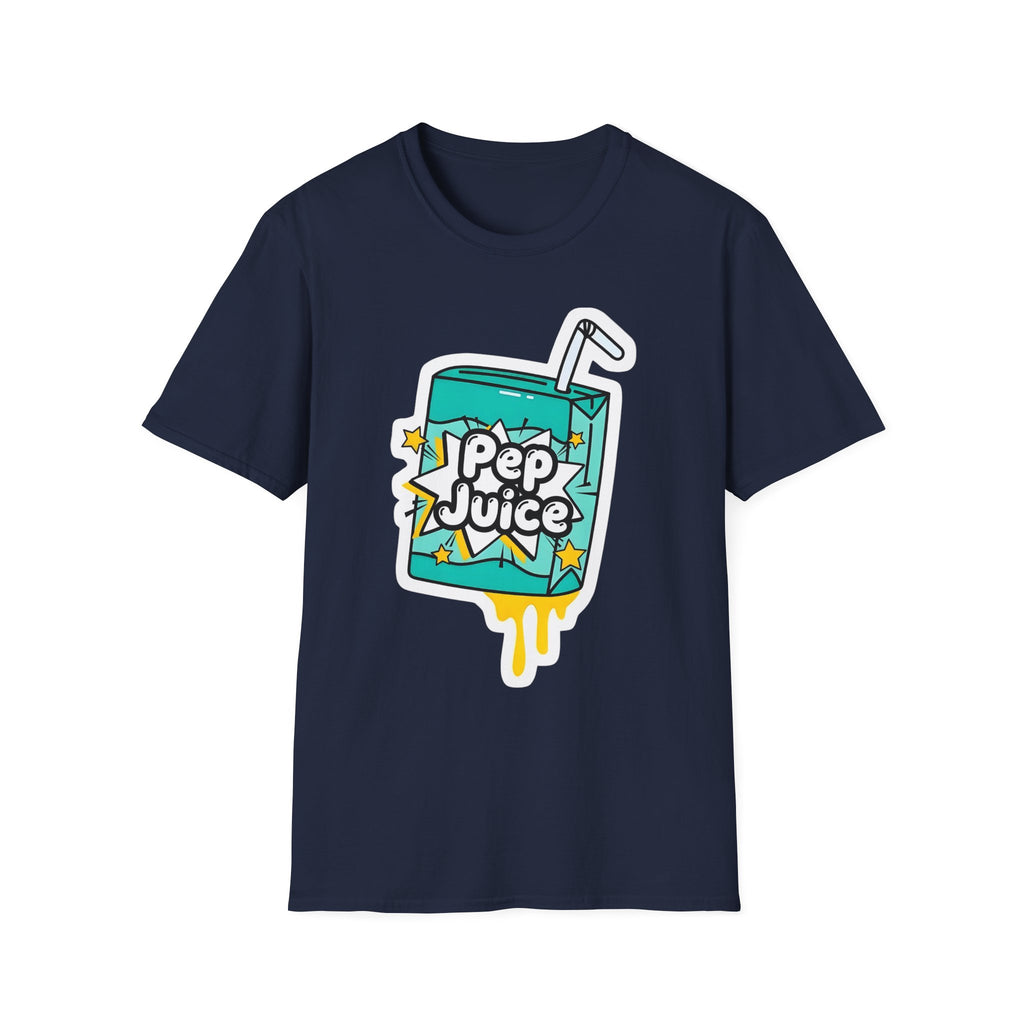 Pep Juice Retro Tee — Cute Cartoon Juice Box Graphic T-Shirt