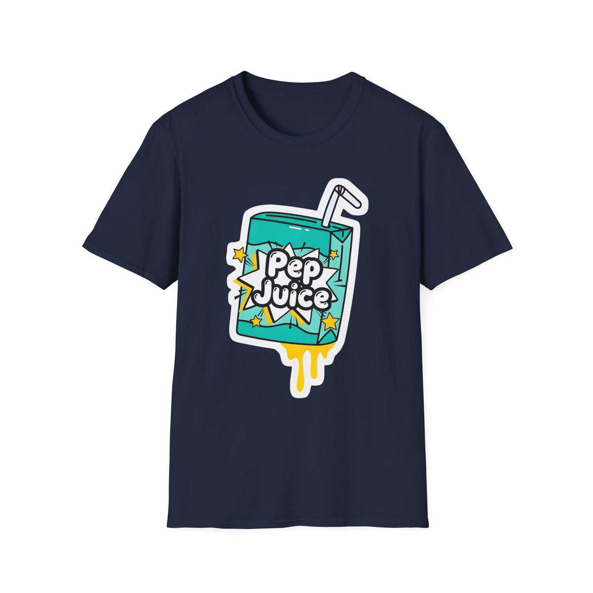 Pep Juice Retro Tee — Cute Cartoon Juice Box Graphic T-Shirt