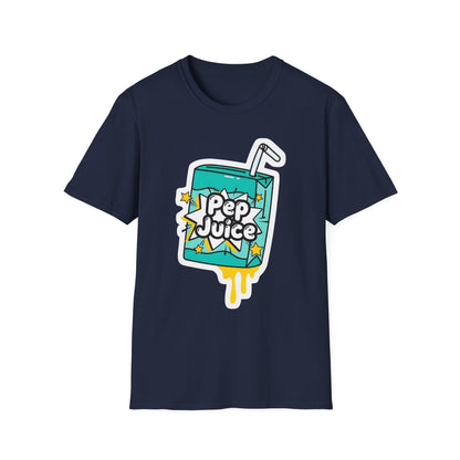 Pep Juice Retro Tee — Cute Cartoon Juice Box Graphic T-Shirt