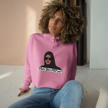 Crop Hoodie — 'What's Your Pep-Per?' Graphic Cropped Hoodie