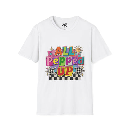 All Pepped Up T-Shirt — Colorful Retro Graphic Tee