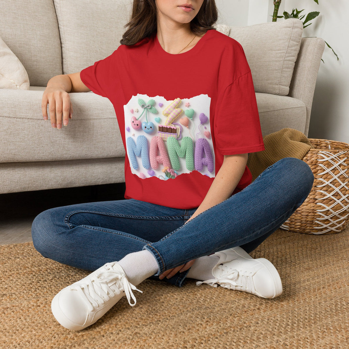 Mama Candy Puff T‑Shirt — Cute Pastel Candy Mom Graphic Tee