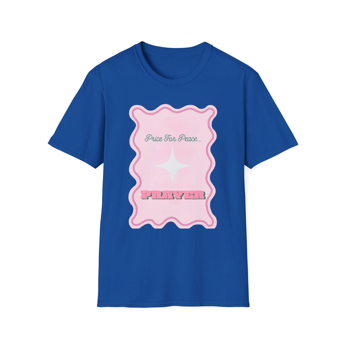 Peace Price Graphic T-Shirt — "Price For Peace" Pink Retro Design