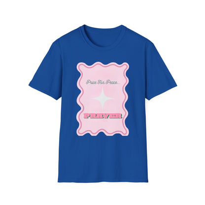 Peace Price Graphic T-Shirt — "Price For Peace" Pink Retro Design