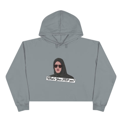 Crop Hoodie — 'What's Your Pep-Per?' Graphic Cropped Hoodie