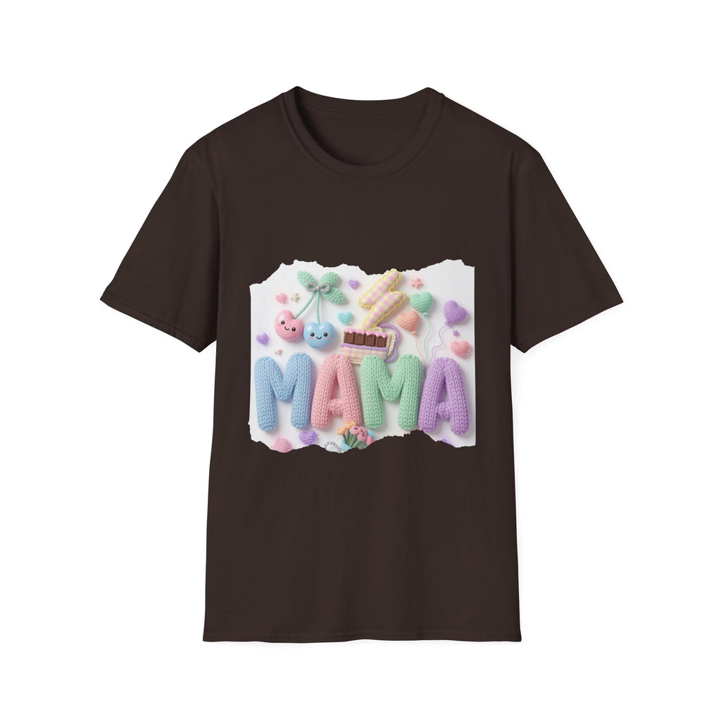 Mama Candy Puff T‑Shirt — Cute Pastel Candy Mom Graphic Tee