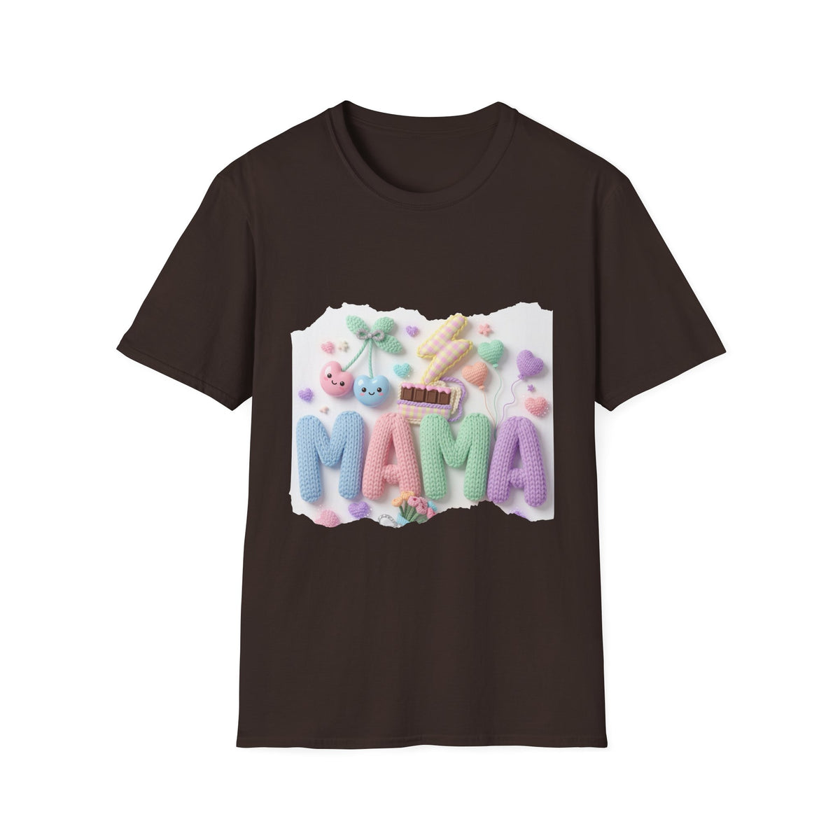 Mama Candy Puff T‑Shirt — Cute Pastel Candy Mom Graphic Tee
