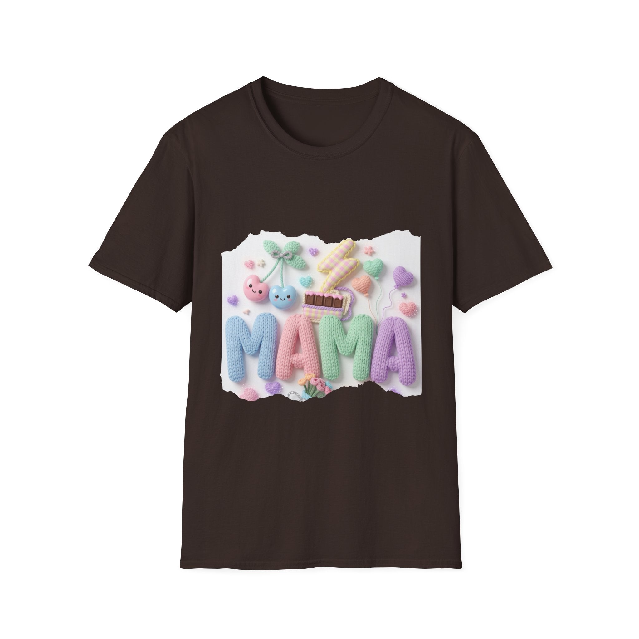 Mama Candy Puff T‑Shirt — Cute Pastel Candy Mom Graphic Tee