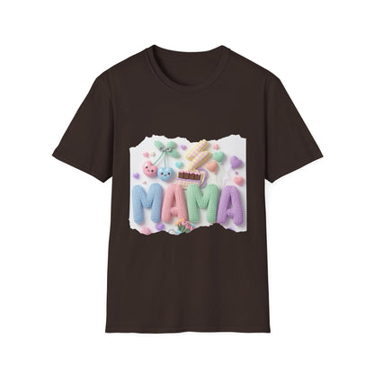 Mama Candy Puff T‑Shirt — Cute Pastel Candy Mom Graphic Tee