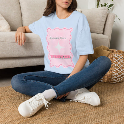 Peace Price Graphic T-Shirt — "Price For Peace" Pink Retro Design