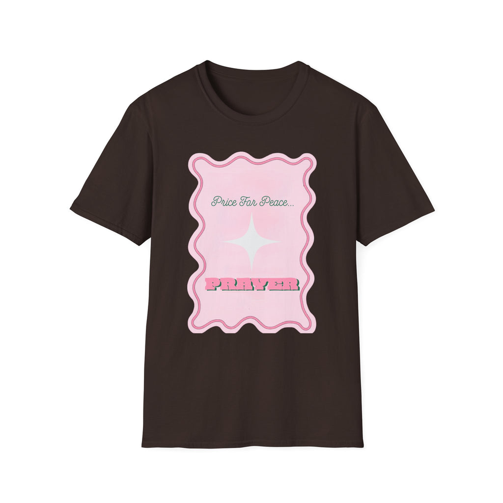 Peace Price Graphic T-Shirt — "Price For Peace" Pink Retro Design
