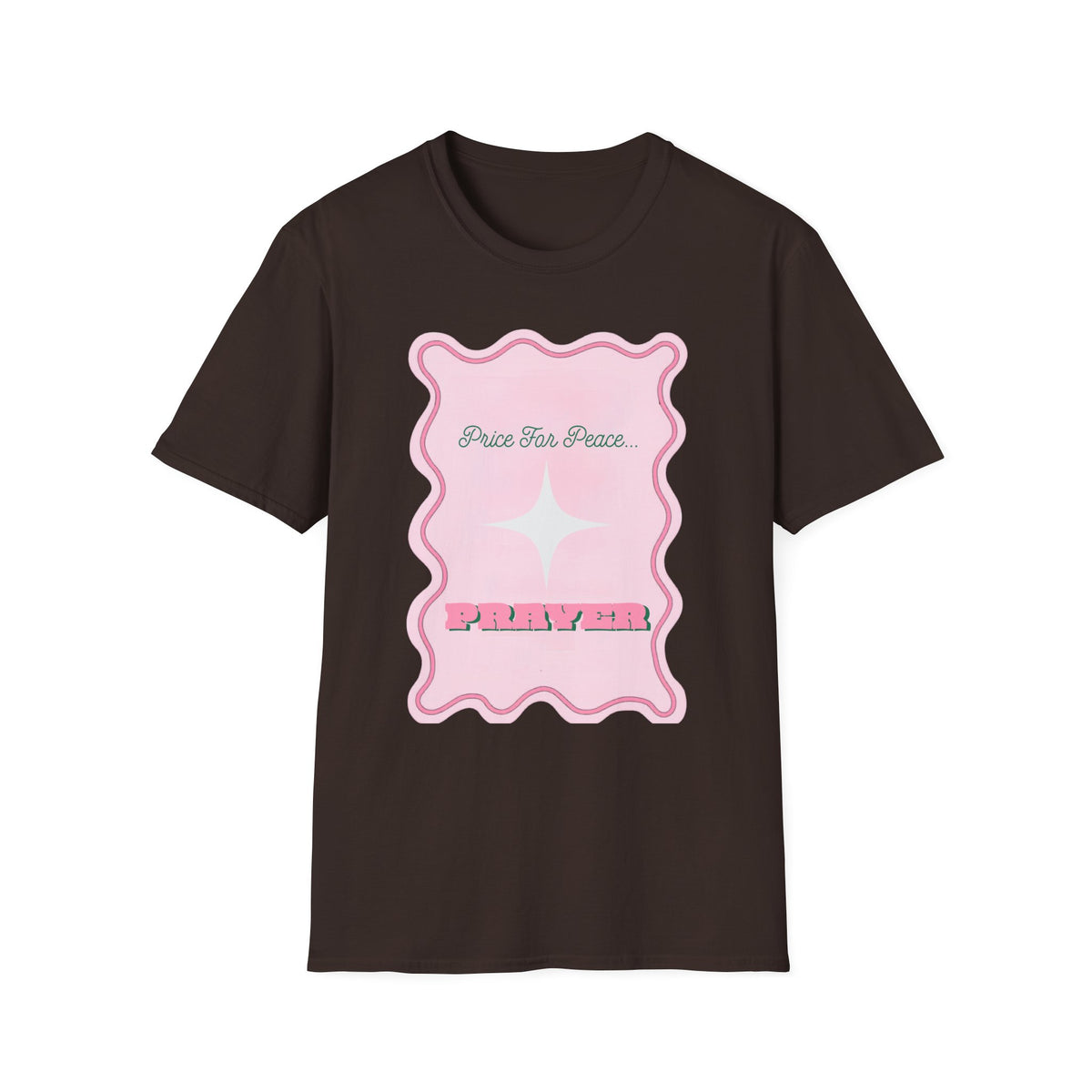 Peace Price Graphic T-Shirt — "Price For Peace" Pink Retro Design
